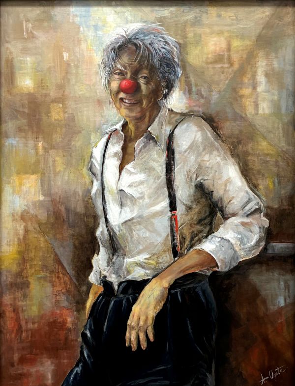 第74回 光陽展　荻田　明美（オギタアケミ）満ち足りて　居る 油 F80